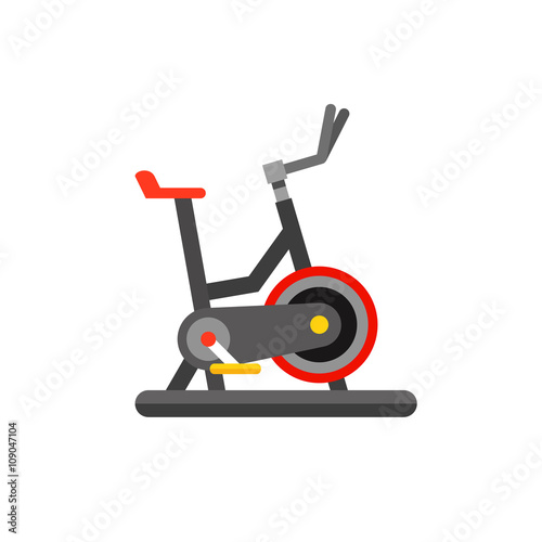 Exercise bike flat icon