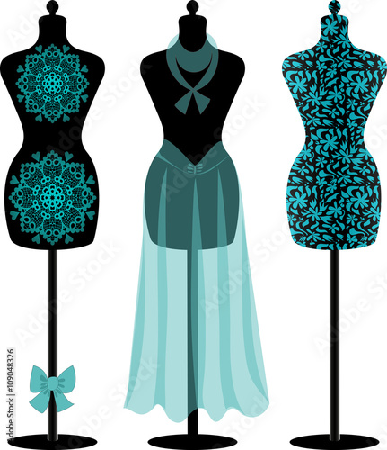 Black fishnet mannequins
