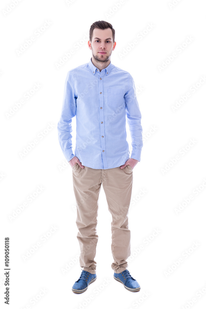 full length portrait of young man isolated on white full length portrait of young man isolated on white