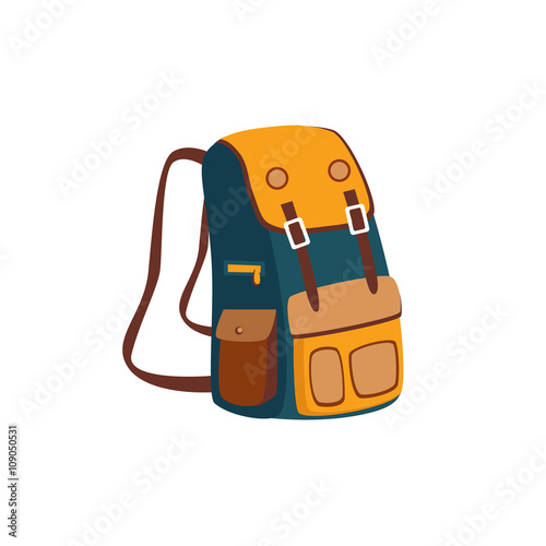 Backpack With Yellow Pockets
