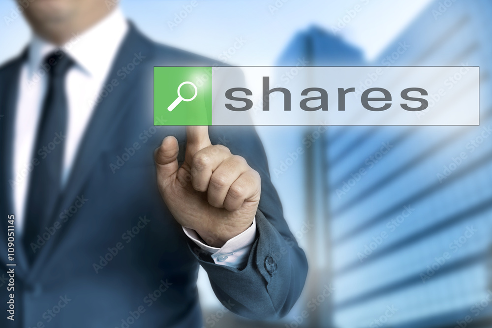 shares browser is operated by businessman background shares browser is operated by businessman background