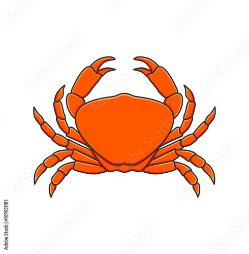 Red Crab. Vector Illustration