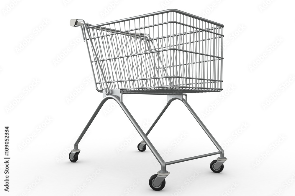 3D renderıng of empty shopping chart 3D renderıng of empty shopping chart