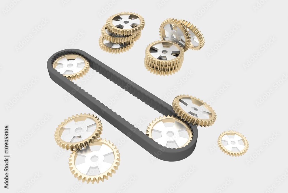 Obraz premium steel cog wheels