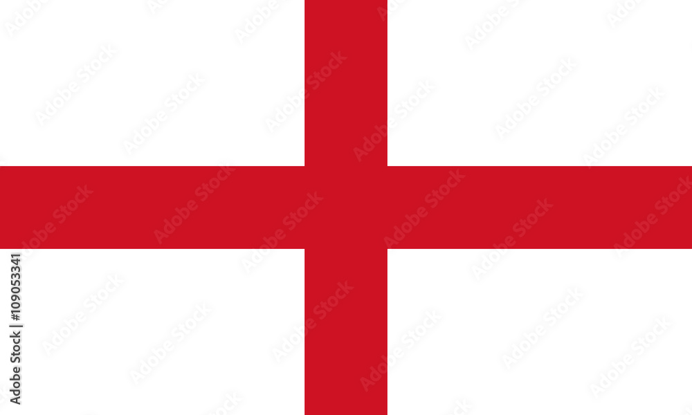 Naklejka premium England Flag, English flag, Flag of England standard proportion in color mode RGB