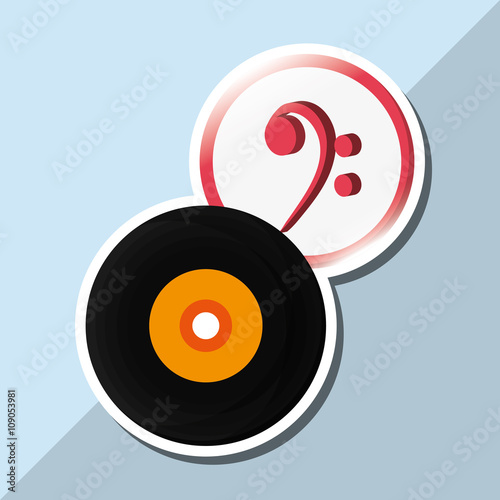 music illustration design, editable vector