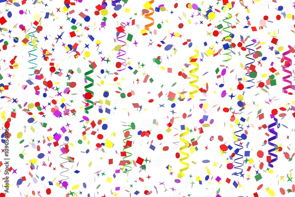 3d render of party confetti 3d render of party confetti