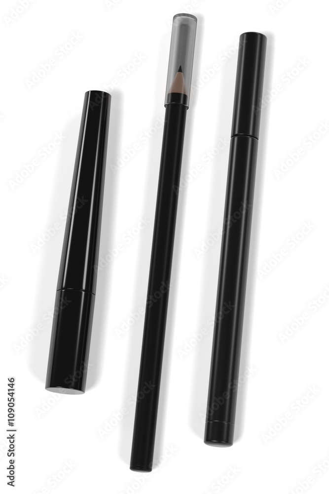 3d rendering of eyeliner set 3d rendering of eyeliner set
