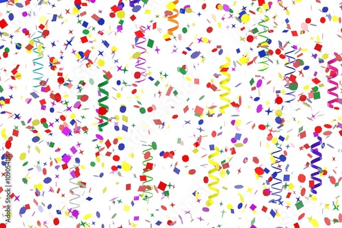 3d render of party confetti