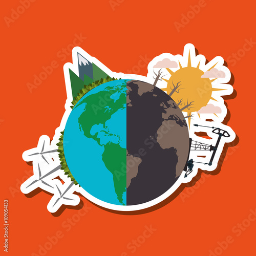Graphic design of pollution