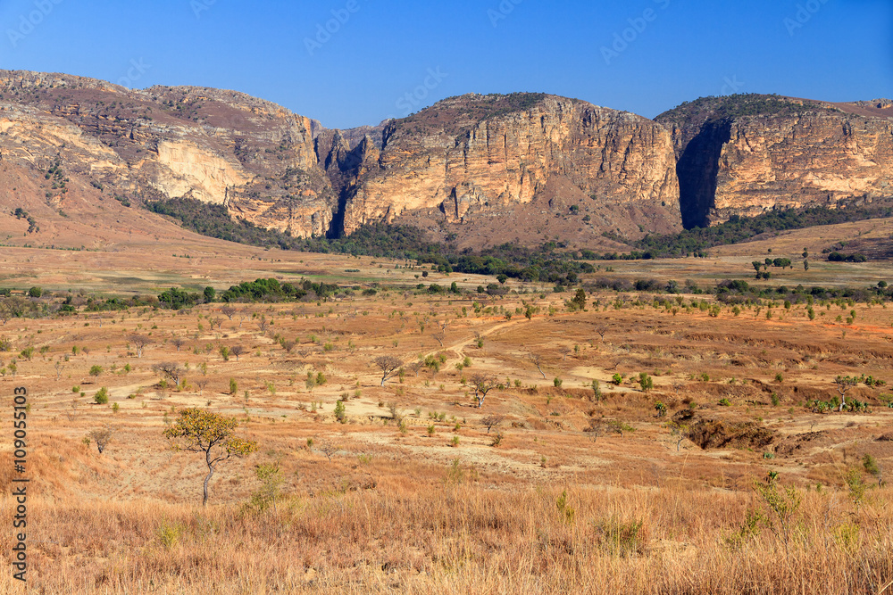 Beautiful landscape of Isalo national park in Madagascar