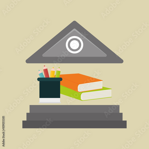 Flat illustration of Back to School design 