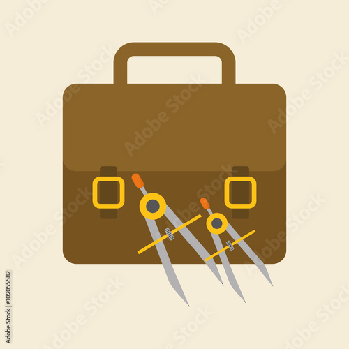 Flat illustration of Back to School design 
