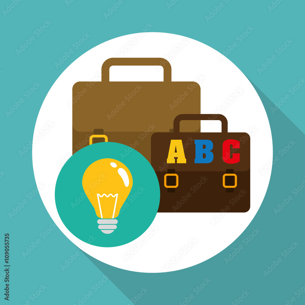 Flat illustration of Back to School design Flat illustration of Back to School design