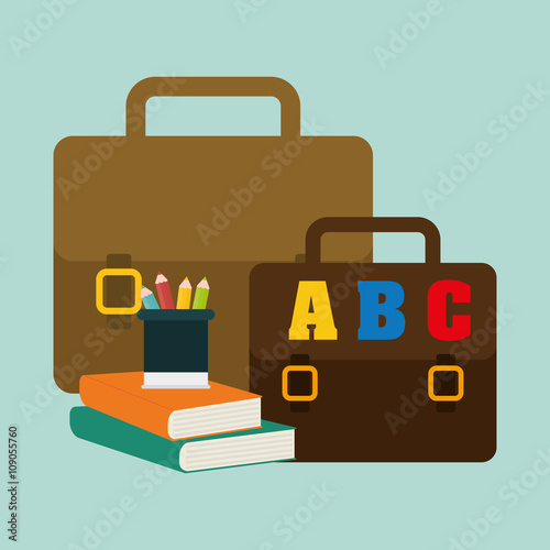 Flat illustration of Back to School design 