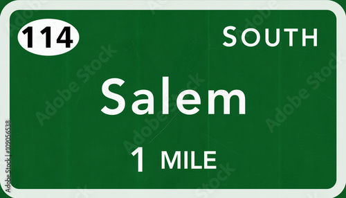 Salem USA Interstate Highway Sign