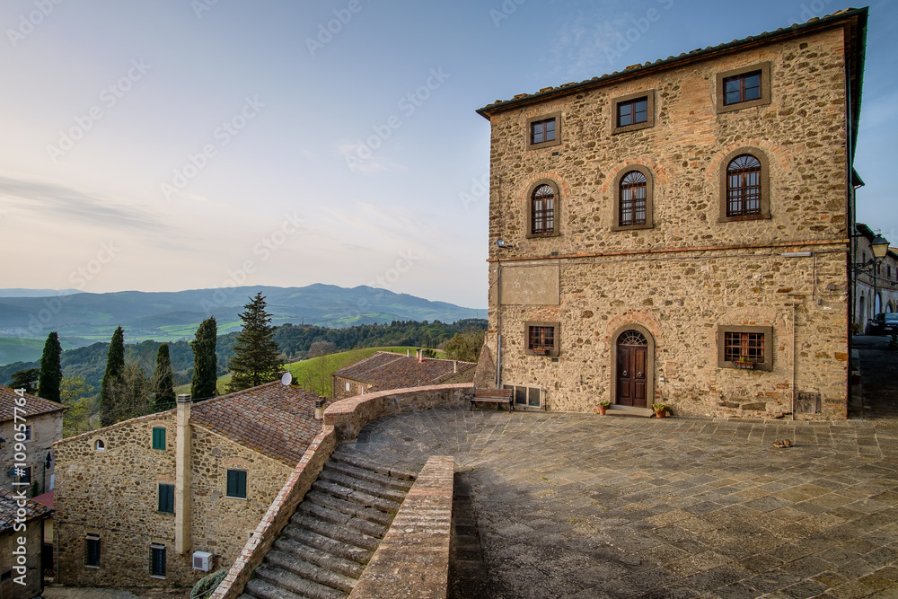 Italy, Tuscany, Montegemoli, The Castle