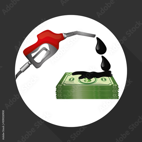Flat illustration about Oil price, petroleum and gas concepts