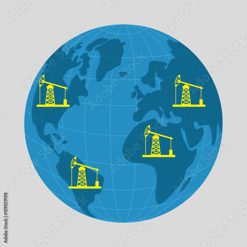 Flat illustration about Oil price, petroleum and gas concepts