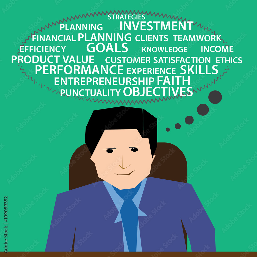 Business planning in the mind of a businessman for his start-up company. Business planning in the mind of a businessman for his start-up company.