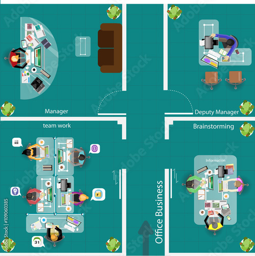 Vector office Business and plan design