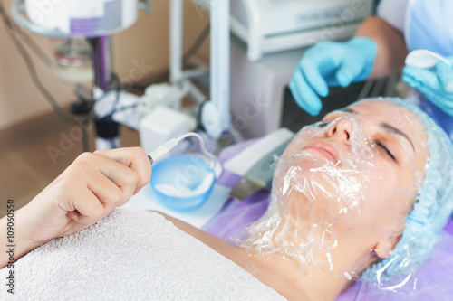 Ultrasonic cleaning of the face rejuvenation photo