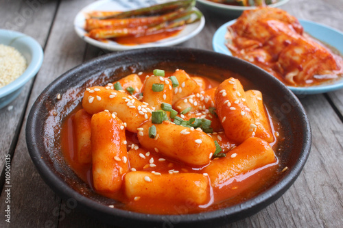 Rice cake korean food photo