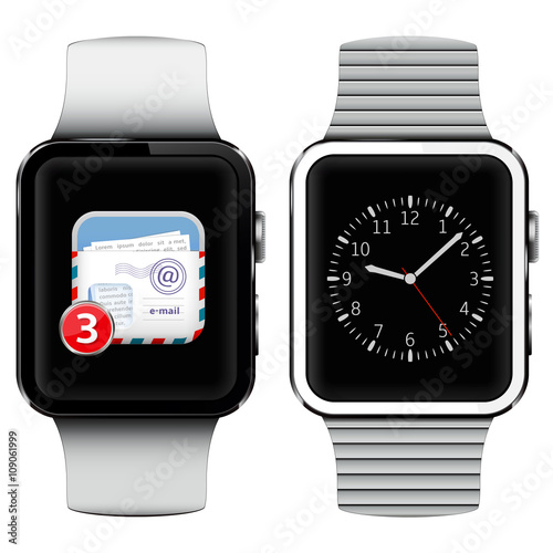 Smart watches with email on the screen