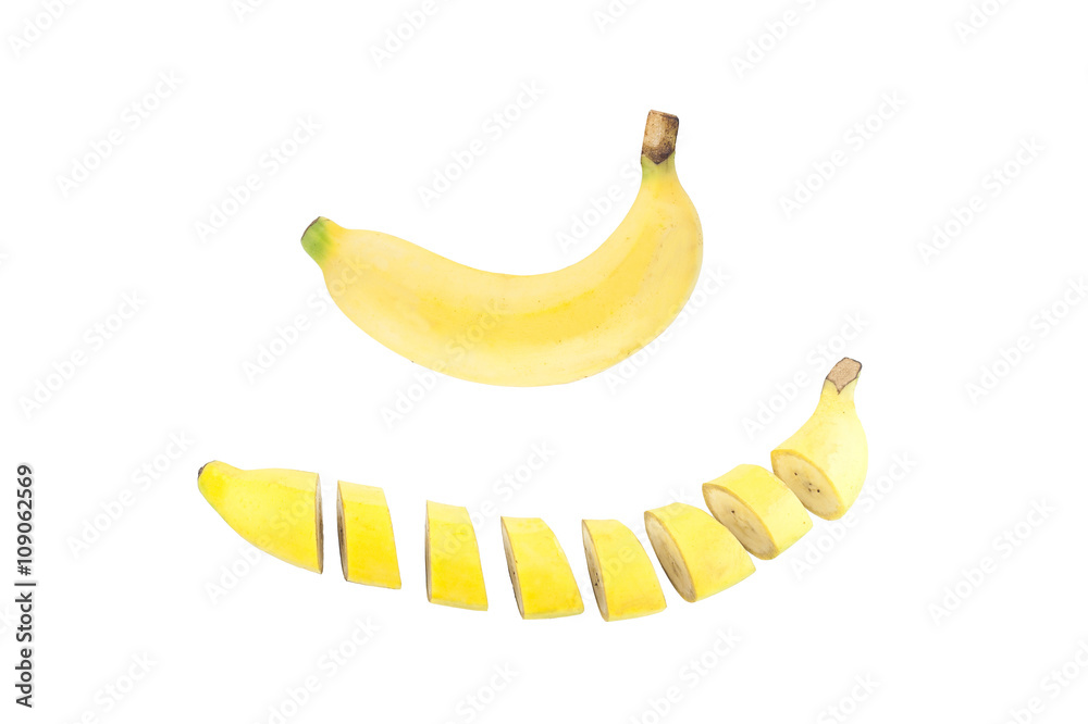 Banana on isolated background Banana on isolated background