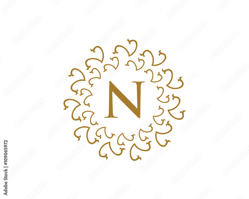 Royal Letter N Logo Royal Letter N Logo