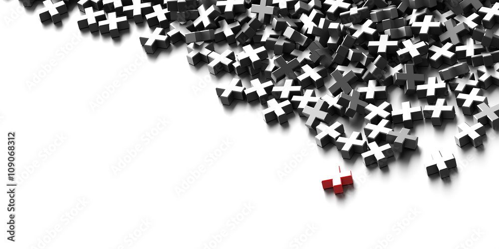 Colored plus symbols background, 3d rendering Stock Illustration ...