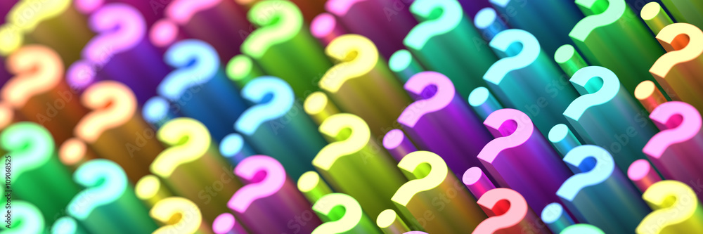 Question mark background, 3d rendering Question mark background, 3d rendering