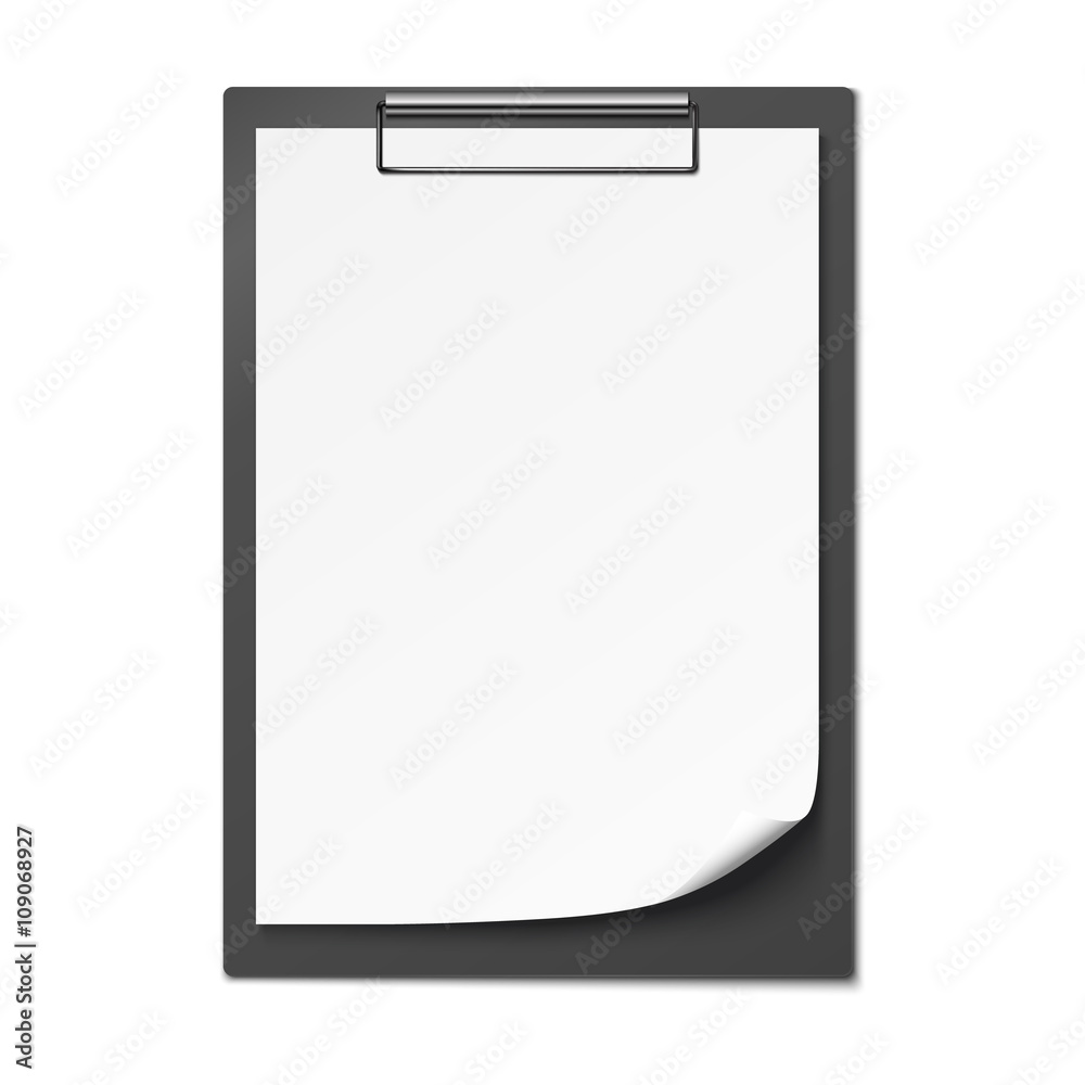 Clipboard with blank paper. Vector illustration Clipboard with blank paper. Vector illustration