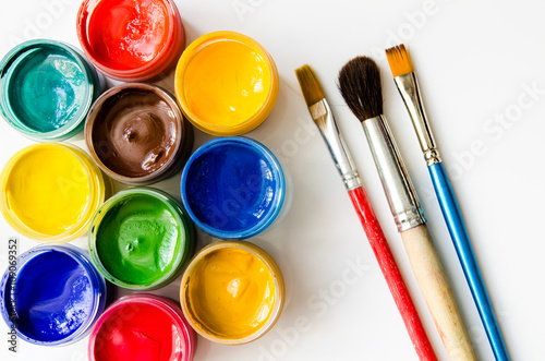 paints and brushes