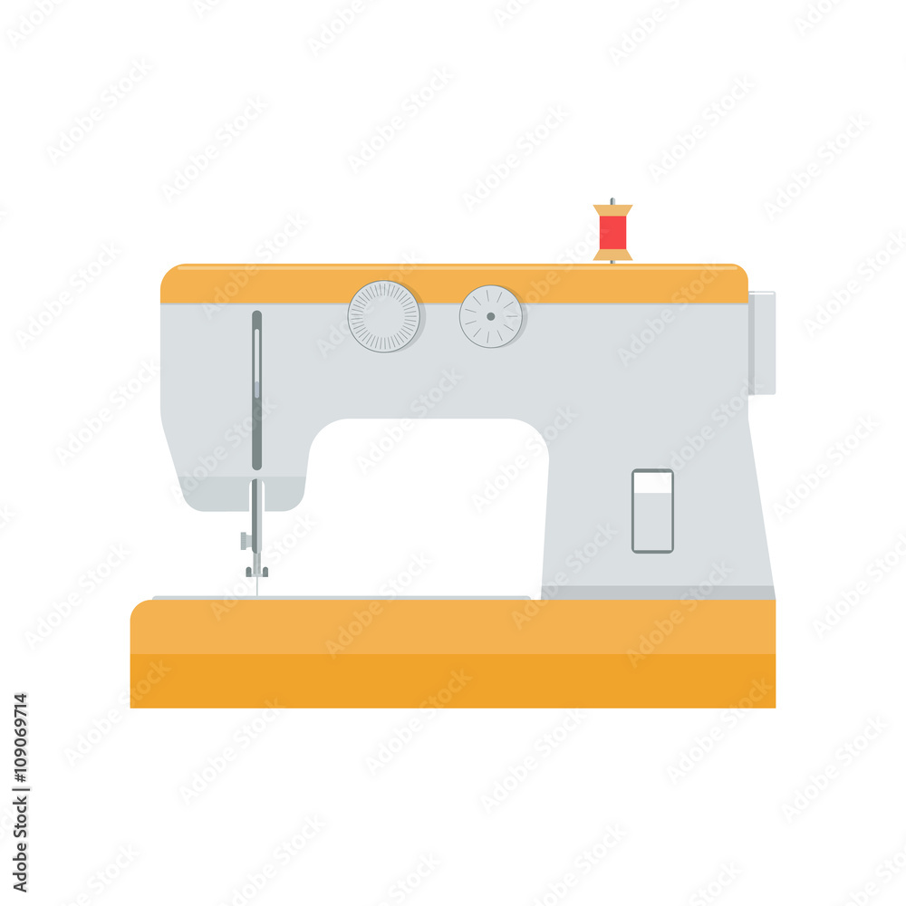 sewing machine vector illustration isolated on a white background