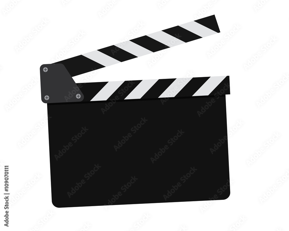 Εκτύπωση καμβά Movie clapperboard on a white