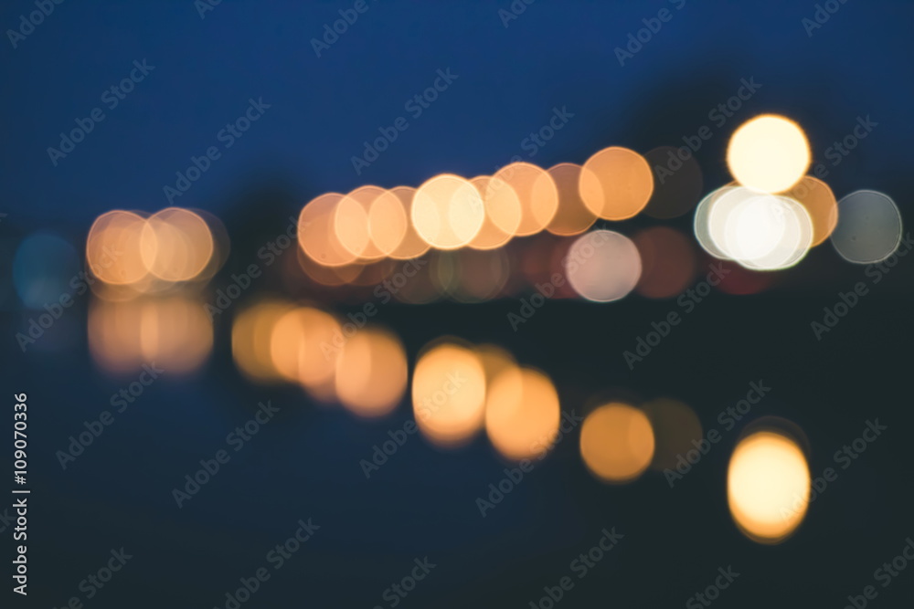 Fototapeta premium Line lights blurred bokeh background