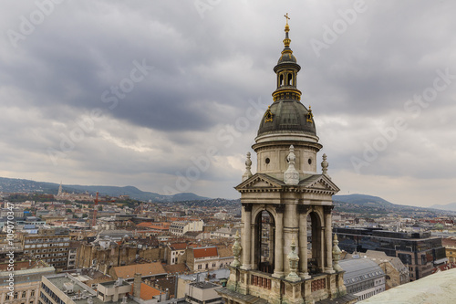 One of the towers of the Basilica of St. Stephen.Budapest