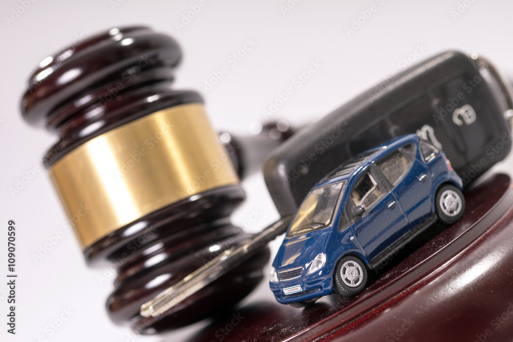 traffic law / Judges gavel and car key traffic law / Judges gavel and car key