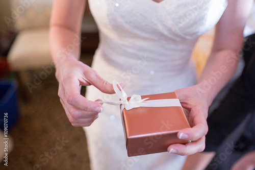 Bride Holding Gift