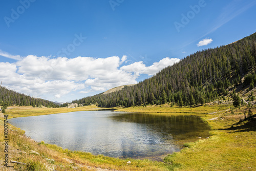 Poudre Lake in the fall in Rocky Mountains in Colorado © Andriy Blokhin