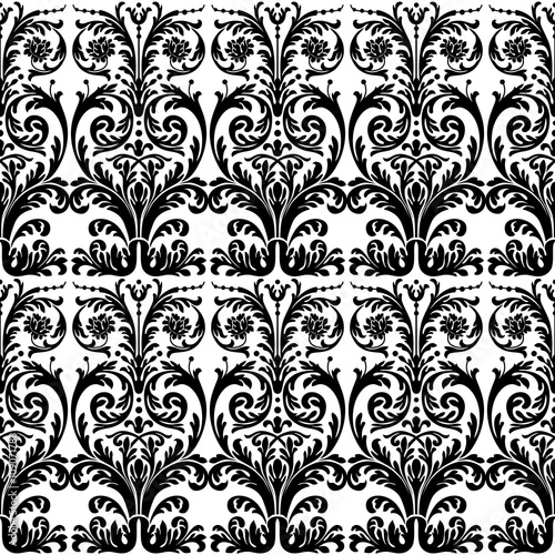 Vintage baroque frame scroll ornament engraving border floral retro pattern antique style acanthus foliage swirl decorative design element filigree calligraphy wedding - vector