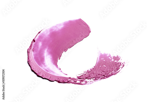 Pink lipstick smears 