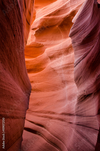 Beautiful shapes and colors photographed at slots canyons in Arizona.
