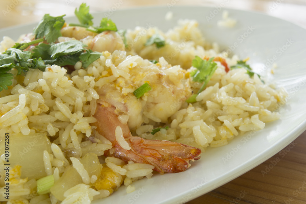 shrimp prawn fried rice cucumber plate shrimp prawn fried rice cucumber plate