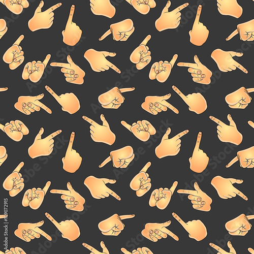 Seamless hands pattern