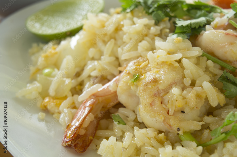 shrimp prawn fried rice cucumber plate shrimp prawn fried rice cucumber plate
