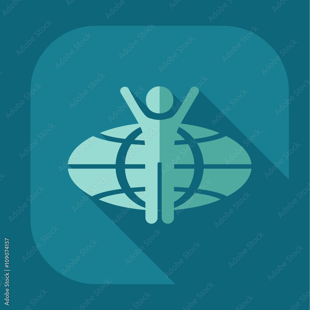 flat icon stick figure business theme flat icon stick figure business theme