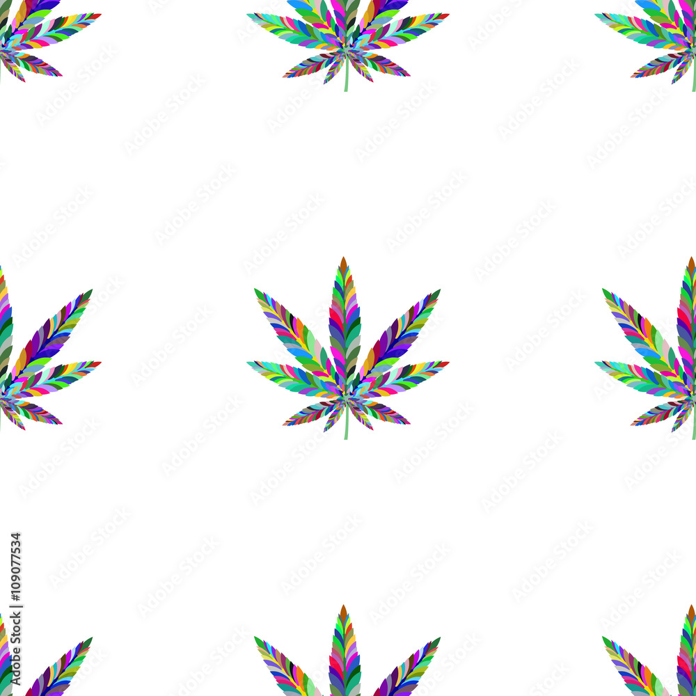 Marijuana seamless pattern 2