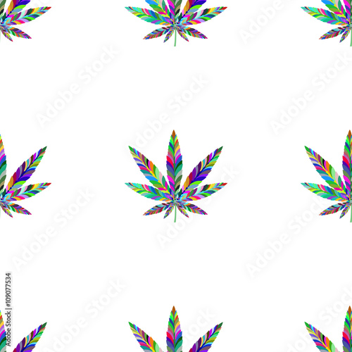 Marijuana seamless pattern 2